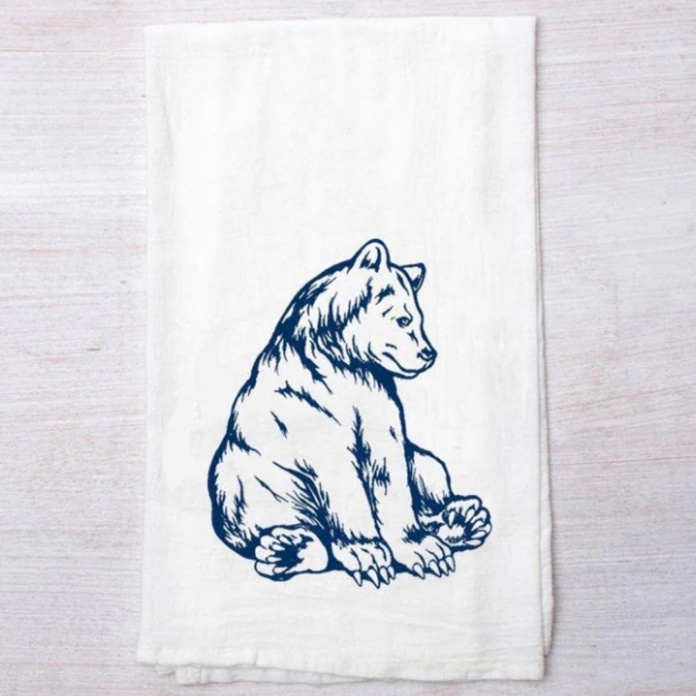 BEAR Counter couture flour-sack tea towel